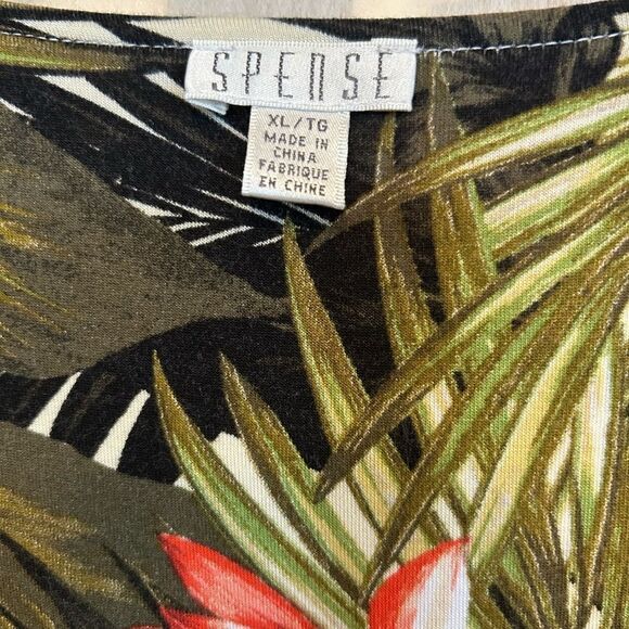 Spense Green Tropical Floral Wrap  Maxi Dress XL - Picture 4 of 8